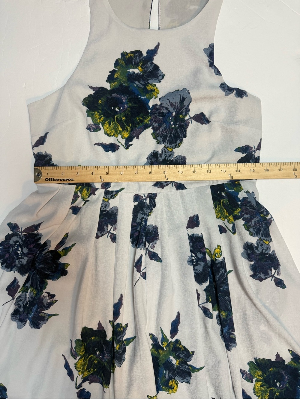 Free People Cloud Combo White Floral Casual Sleeveless Pleated Mini Dress M/L - Picture 10 of 15